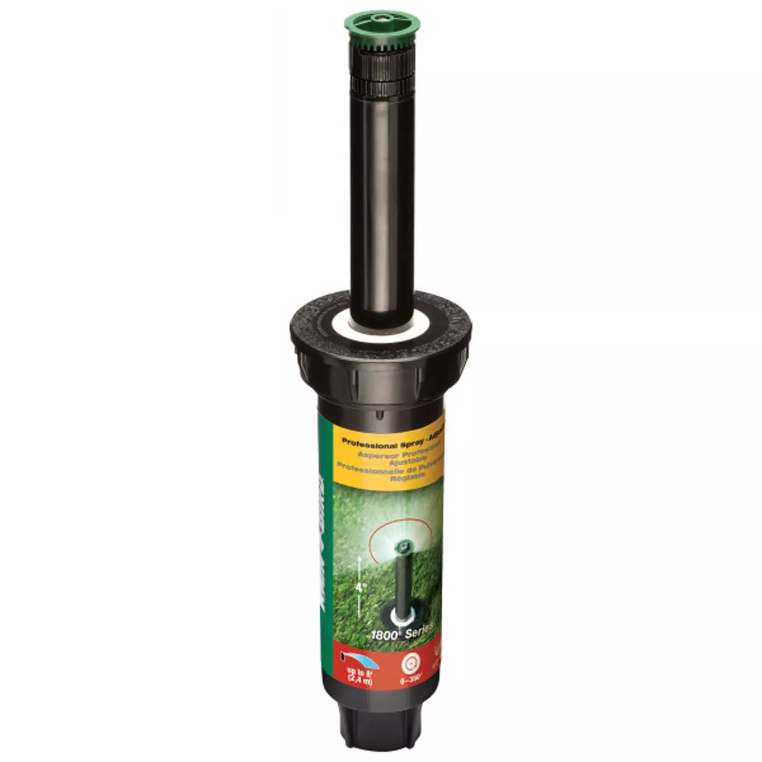 Professional Series Underground Sprinkler Head, Adjustable Pattern, 4-in. Pop Up, 8-ft. Spray