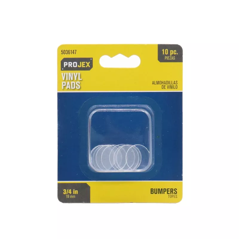 Projex Vinyl Protective Pad Clear Round 3/4 In. W 10 Pk
