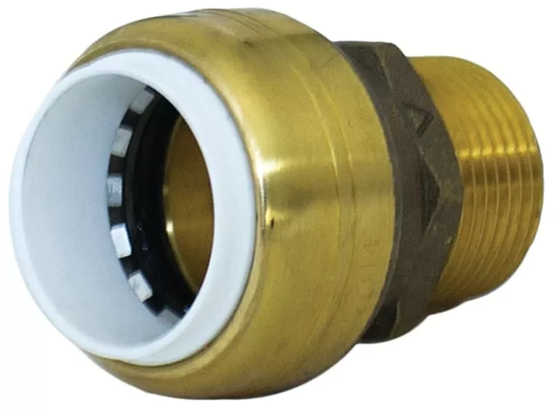 Push Fit Pipe Connector, 1 In. Pvc X 1 In. Mpt