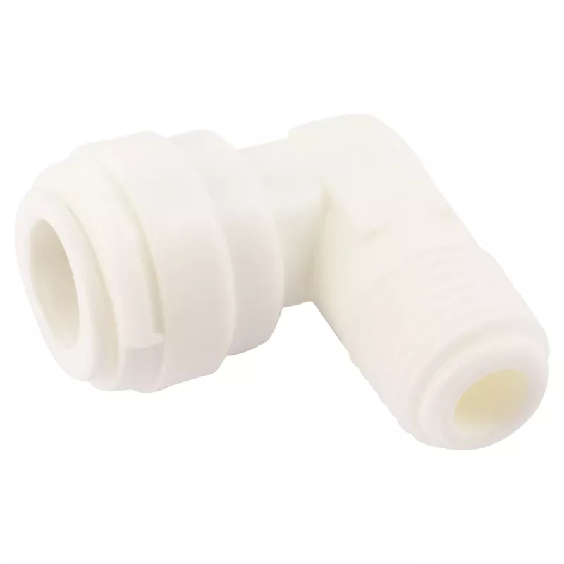 Push To Connect 3/8 In. Ptc X 1/4 In. D Mip Plastic Elbow Fitting