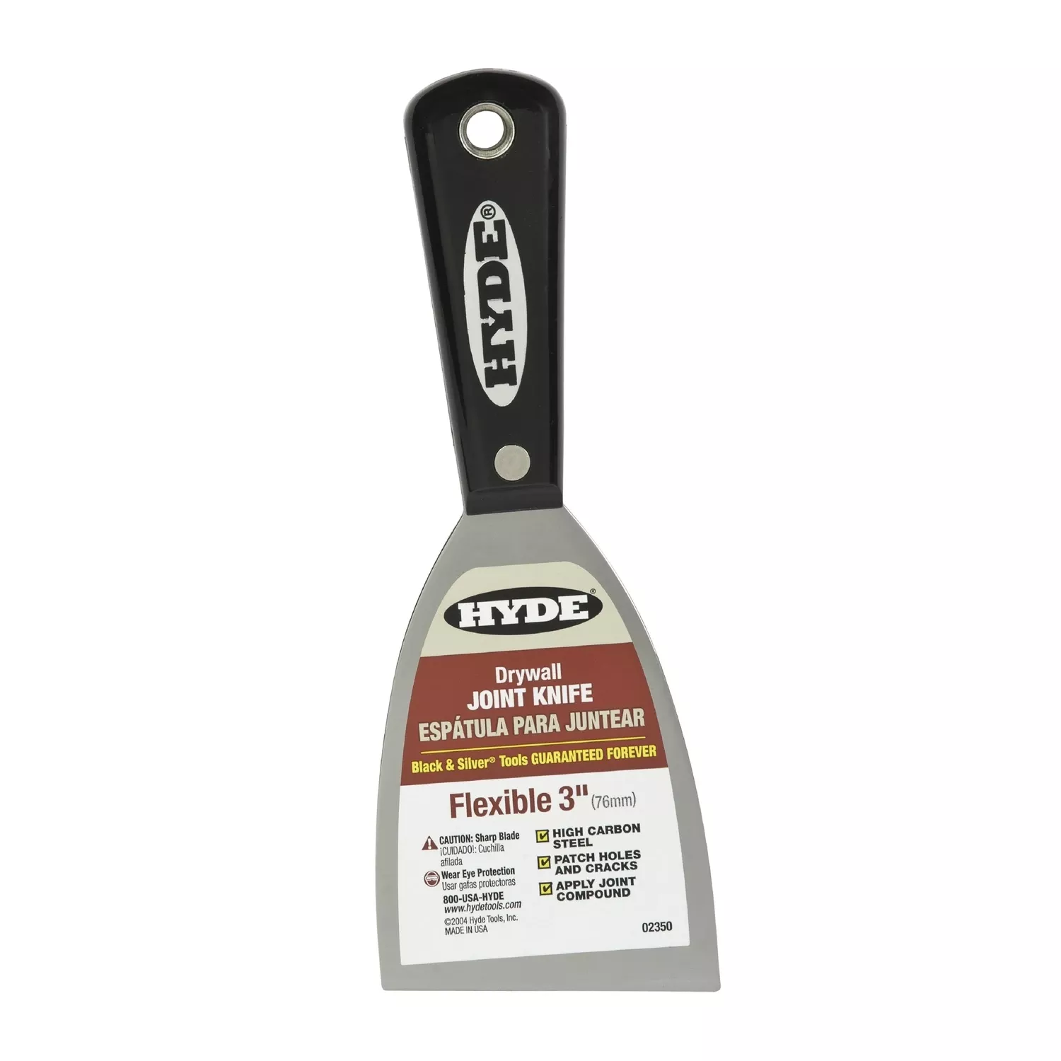 Putty Knife, High-carbon Steel Blade, 3-in.