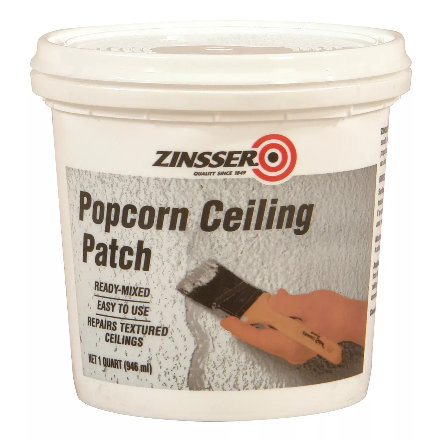 Ready To Use White Popcorn Ceiling Patch 1 Quart For Textured Ceilings
