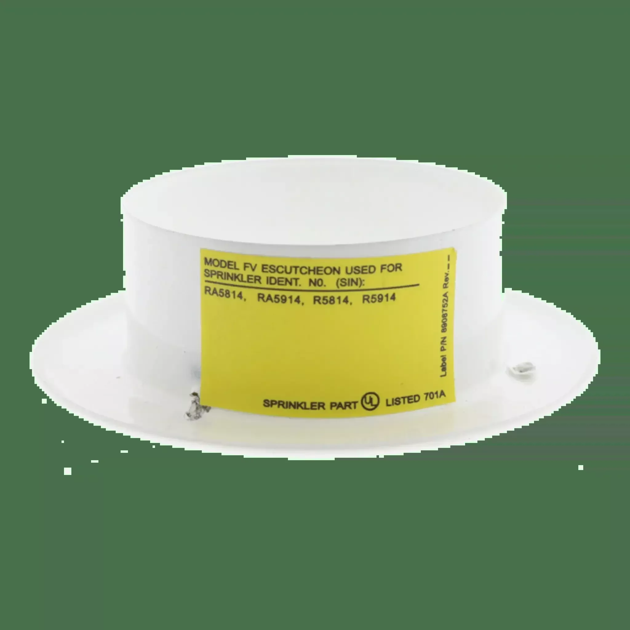 Reliable FV Recessed Escutcheon for Fire Sprinklers