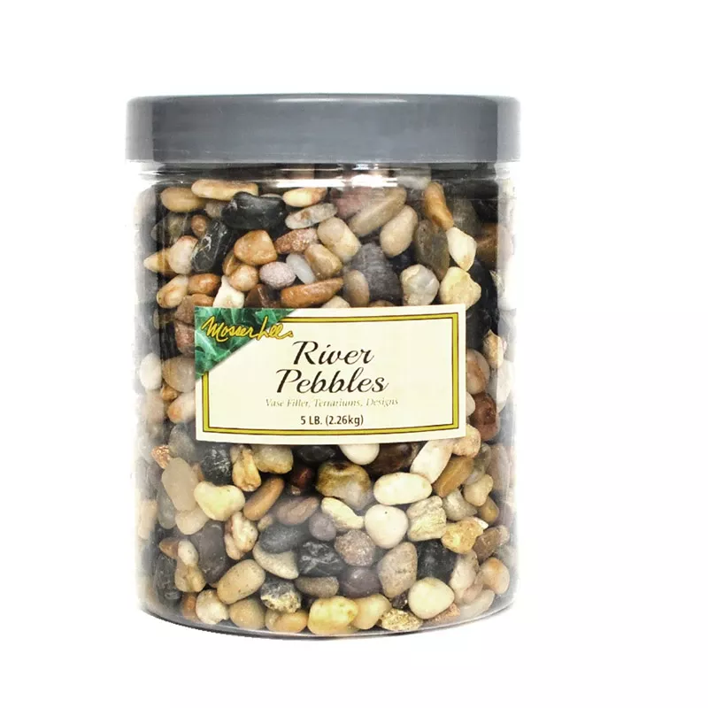 River Pebbles Assorted Stone Vase Filler 5 Lb - Decorative Stones