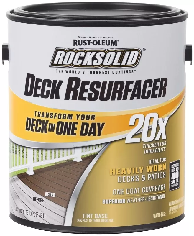 Rocksolid Deck & Concrete 20x Resurfacer, Tint Base, Gallon