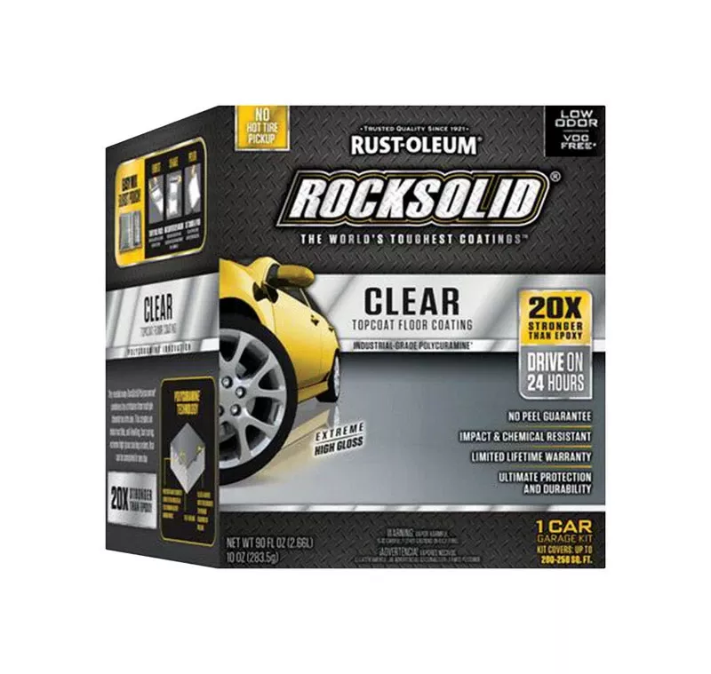 Rocksolid Floor Polycuramine Top Coat, Clear High Gloss, 70 Oz.
