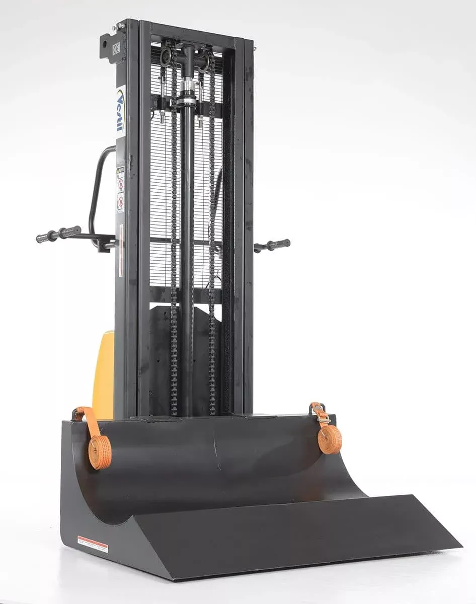 Roll Material Transporter with DC Powered Lift Feature