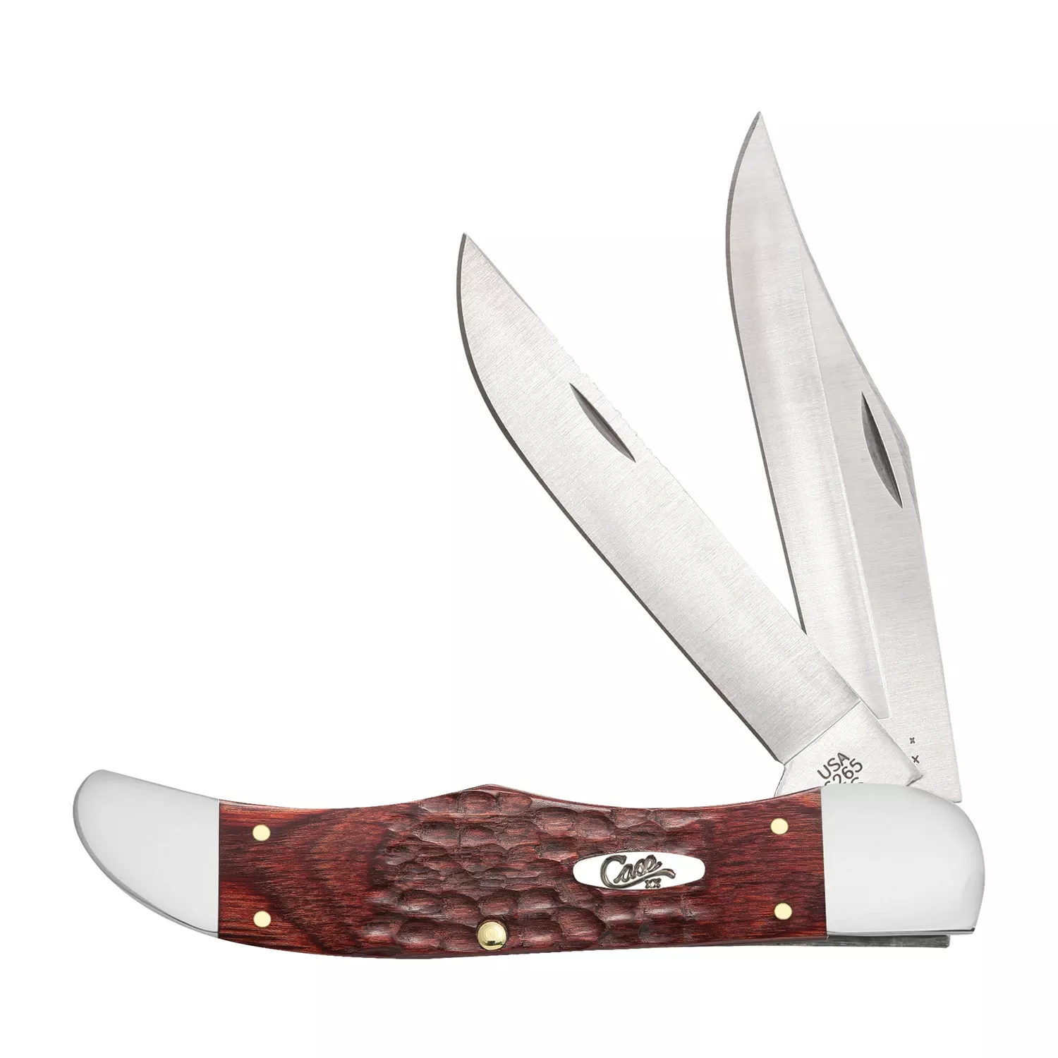 Rosewood Standard Jig Folding Hunter Knife, Leather Sheath
