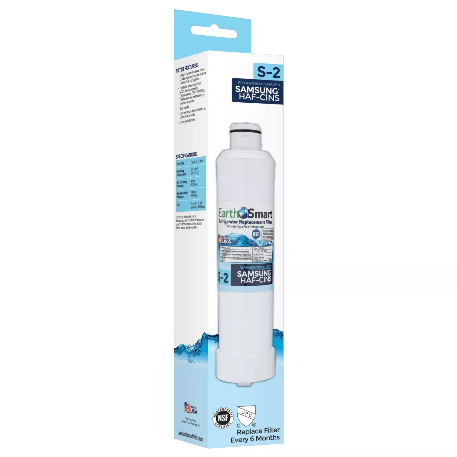 S2 Refrigerator Filter Fits Samsung Haf-cins