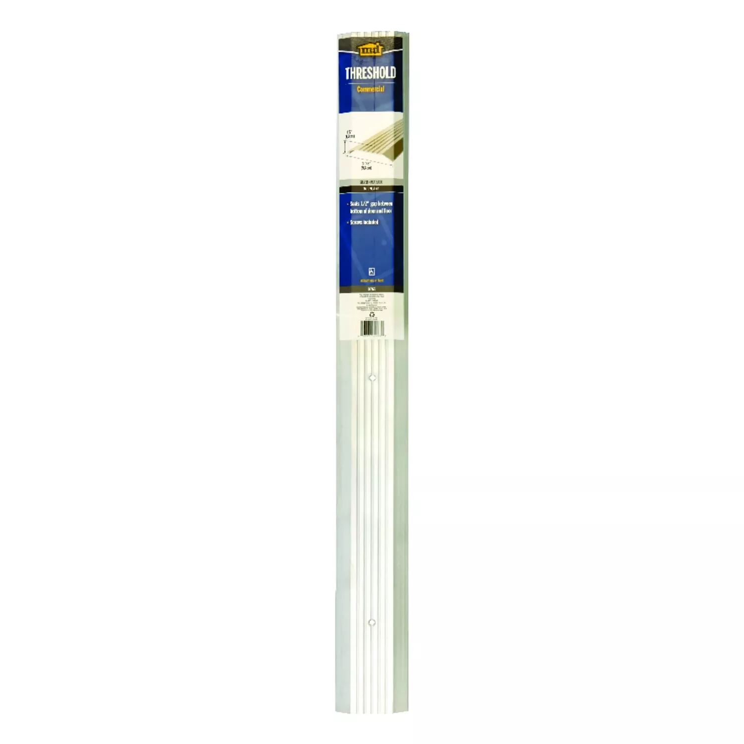 Saddle 36" L X 3-7/8" W X 1/2" H Aluminum Threshold