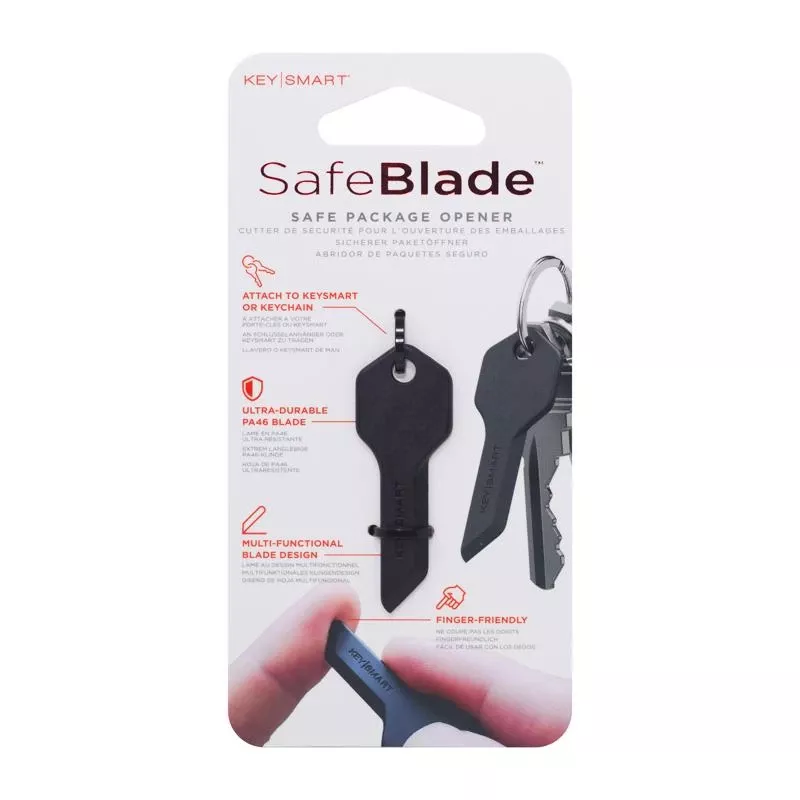 Safeblade Plastic Black Keychain Knife - Compact And Lightweight Design