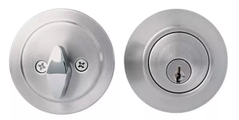 Satin Chrome Brass Single Cylinder Deadbolt - Model La2132