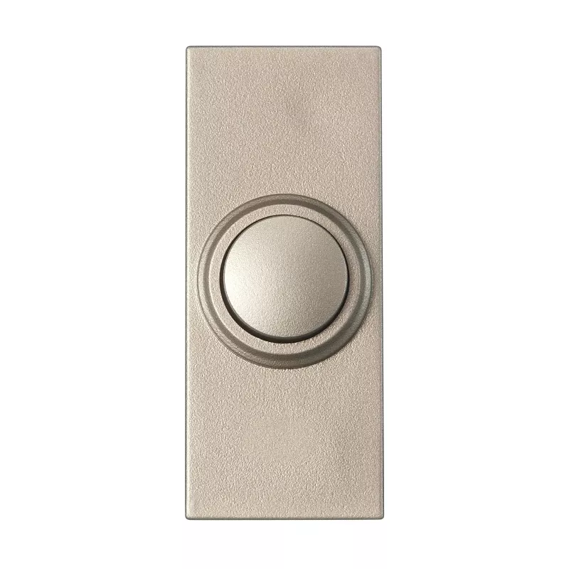 Satin Nickel Wireless Pushbutton Doorbell - Model 18000219