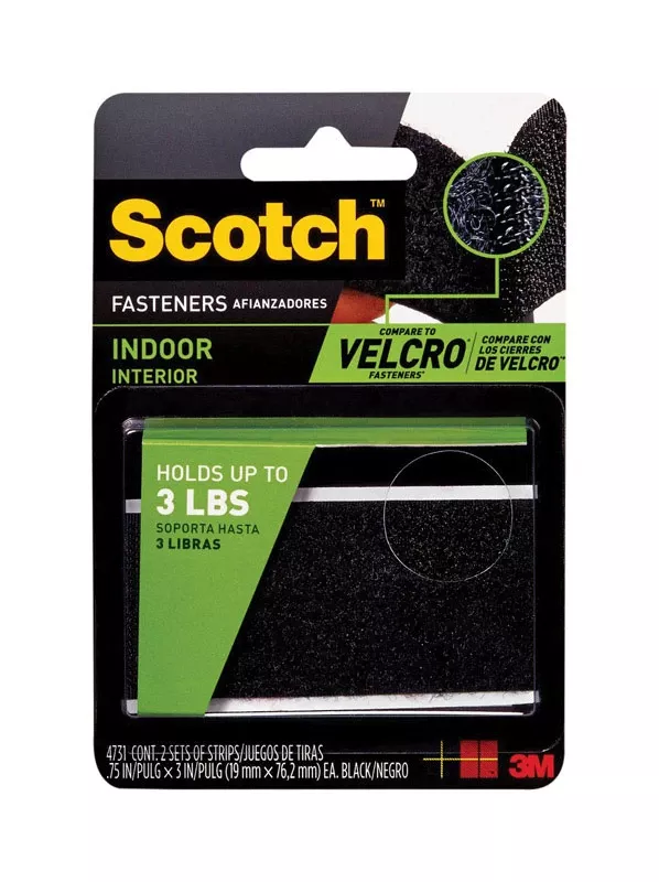 Scotch Medium Foam Hook And Loop Fastener 3 In. L 2 Pk