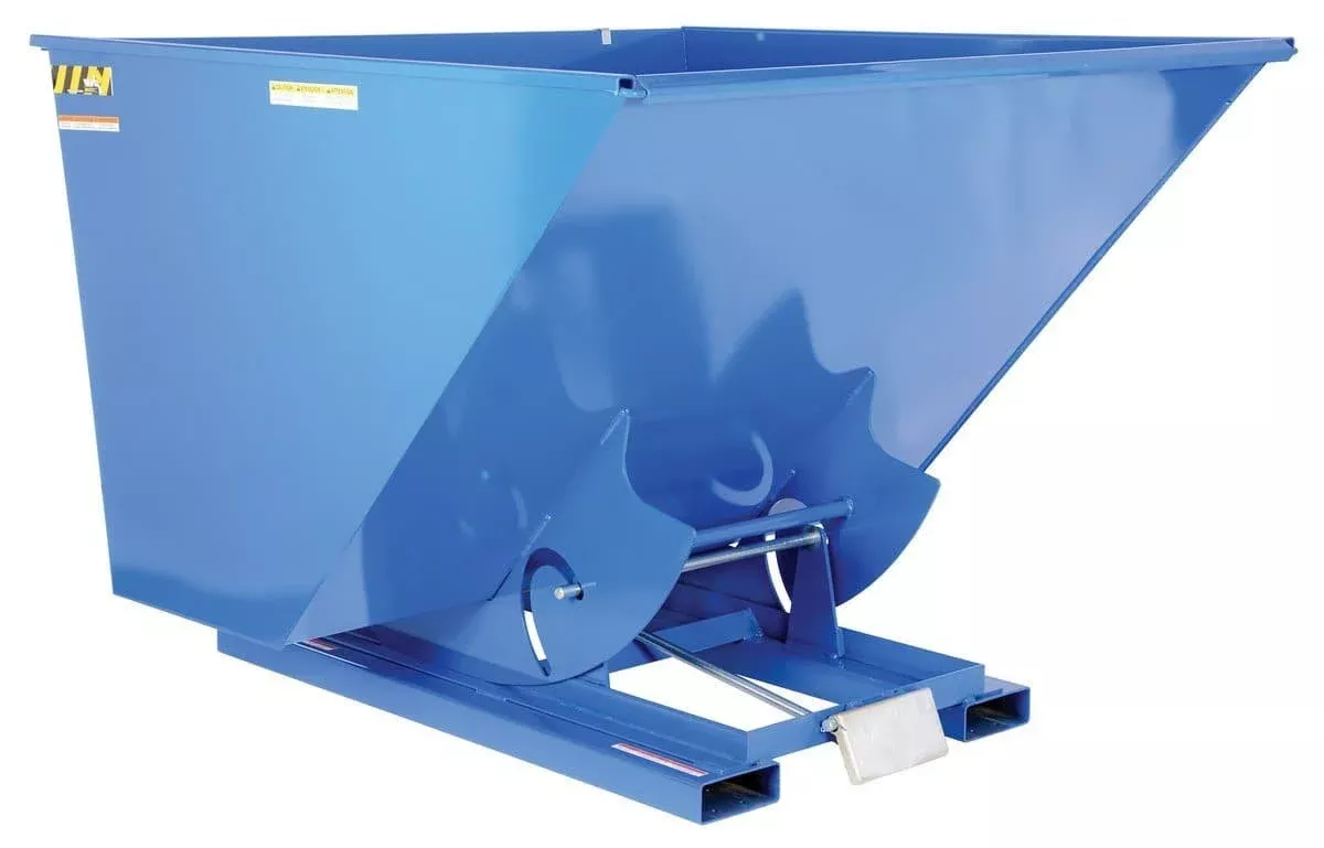 Self-Dumping Steel Hoppers with Bumper Release – D Style