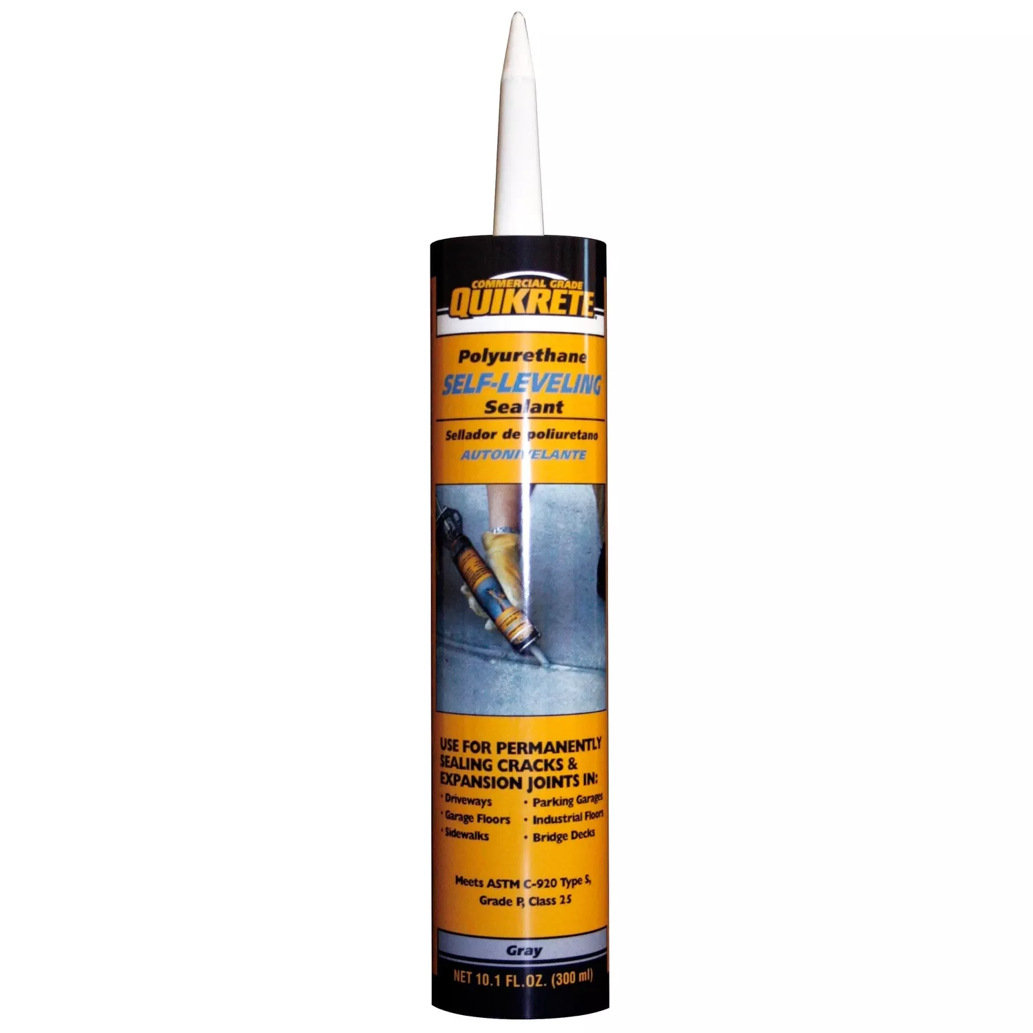 Self-leveling Polyurethane Sealant, Gray, 10.1-oz.