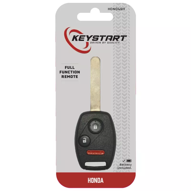 Self Programmable Remote Automotive Fob Key Blank Hon049 Double Sided For Honda