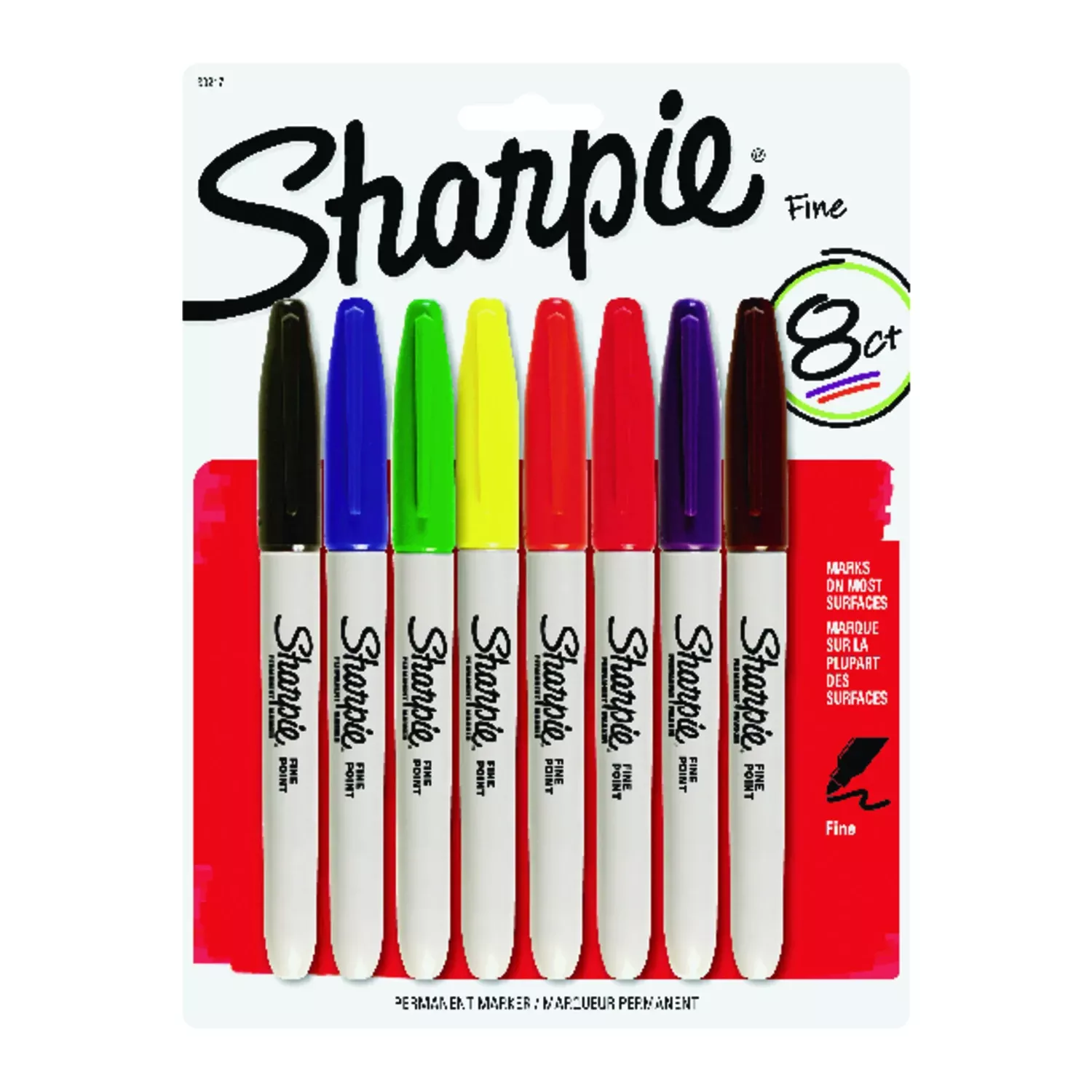 Sharpie Assorted Fine Tip Permanent Marker 8 Pk