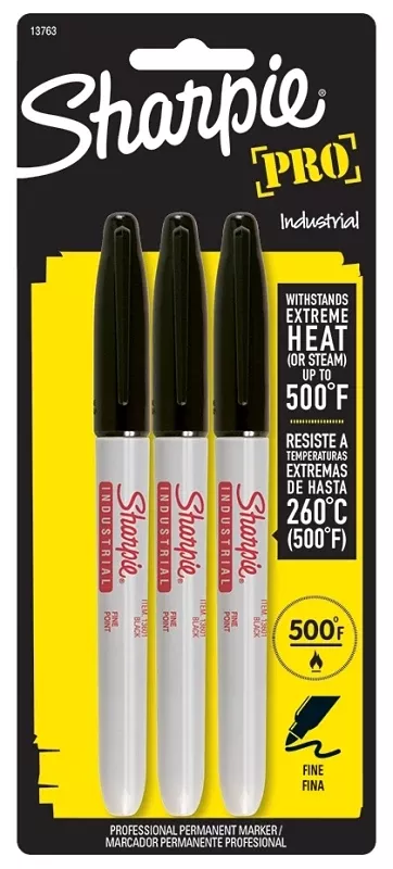 Sharpie Pro Black Fine Tip Permanent Marker 3 Pk
