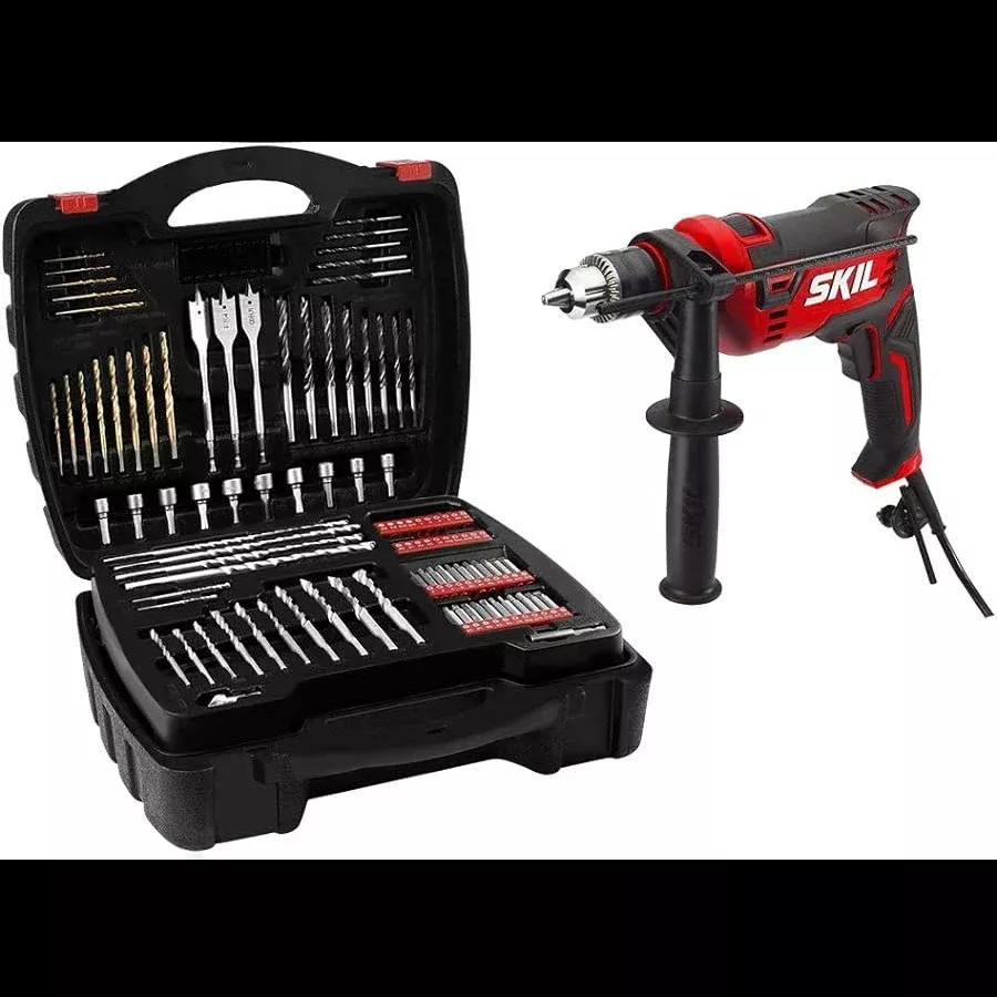 SKIL HD182002 7.5Amp 1/2″ Hammer Drill w/ 100pc Bit Set
