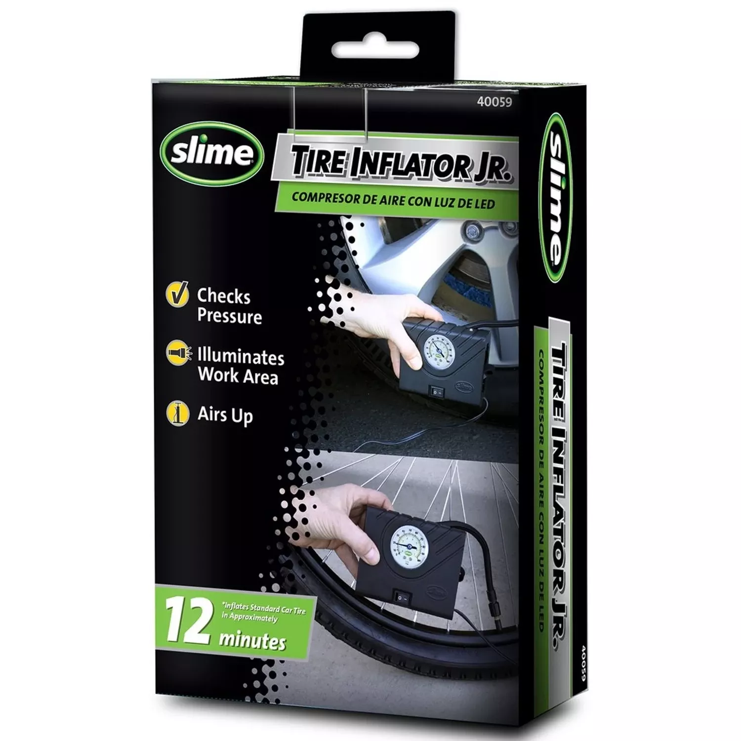 Slime 12 V 60 Psi Tire Inflator/gauge