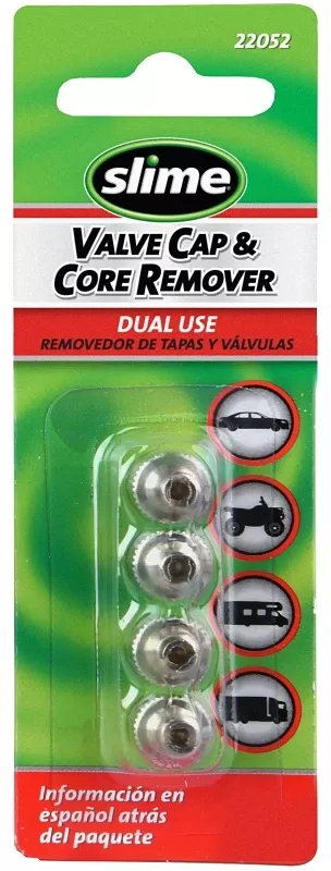 Slime Metal 1 Psi Tire Valve Cap 4 Pk