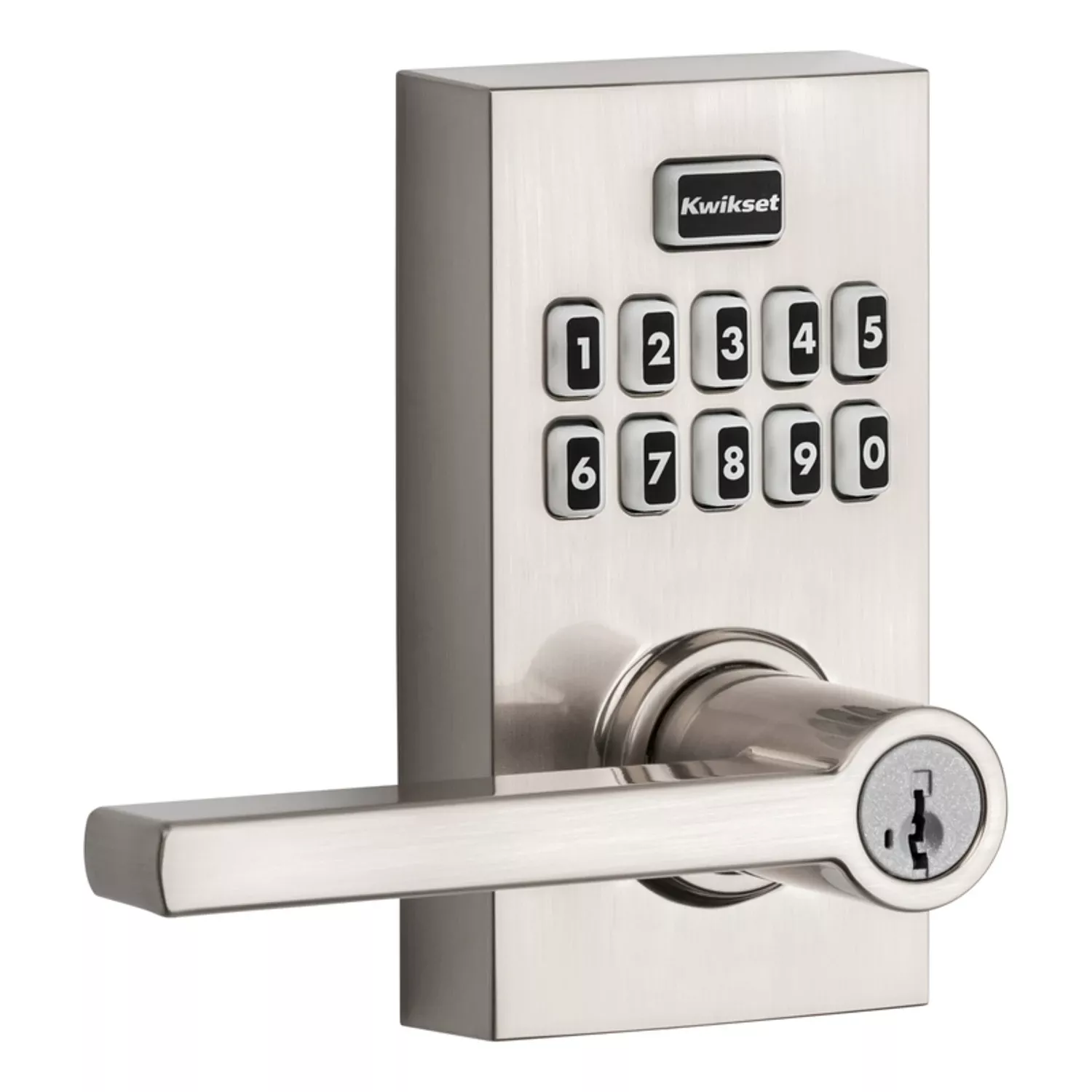 Smartkey Satin Nickel Electronic Touch Pad Entry Lever Model 99170-003