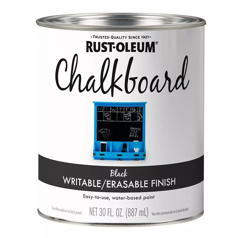Specialty Chalkboard Brush On Latex Paint, Black, Qt.