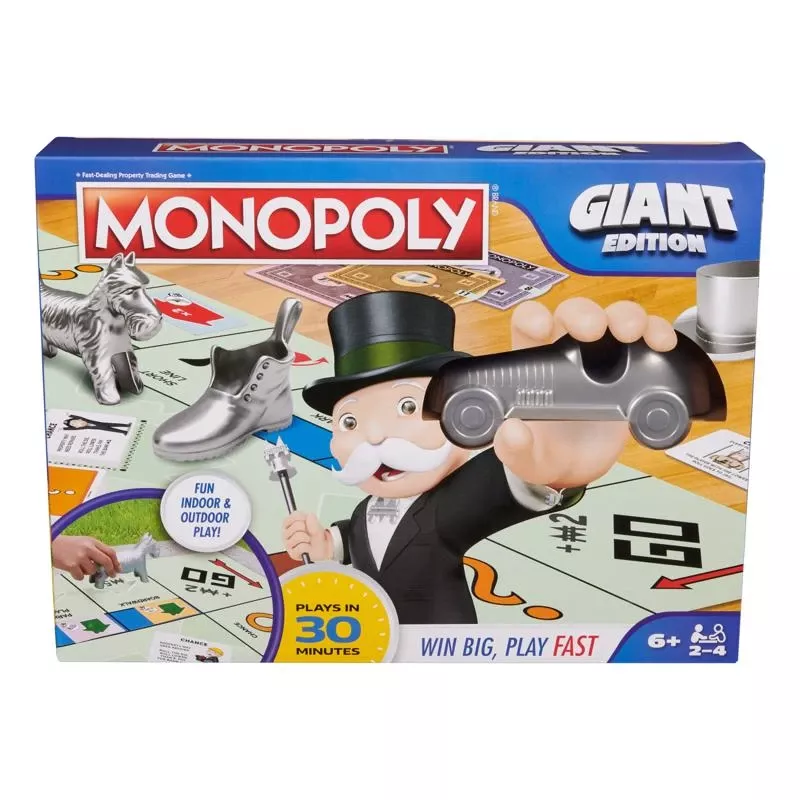 Spinmaster Giant Edition Monopoly Board Game For Ages 6 And Up