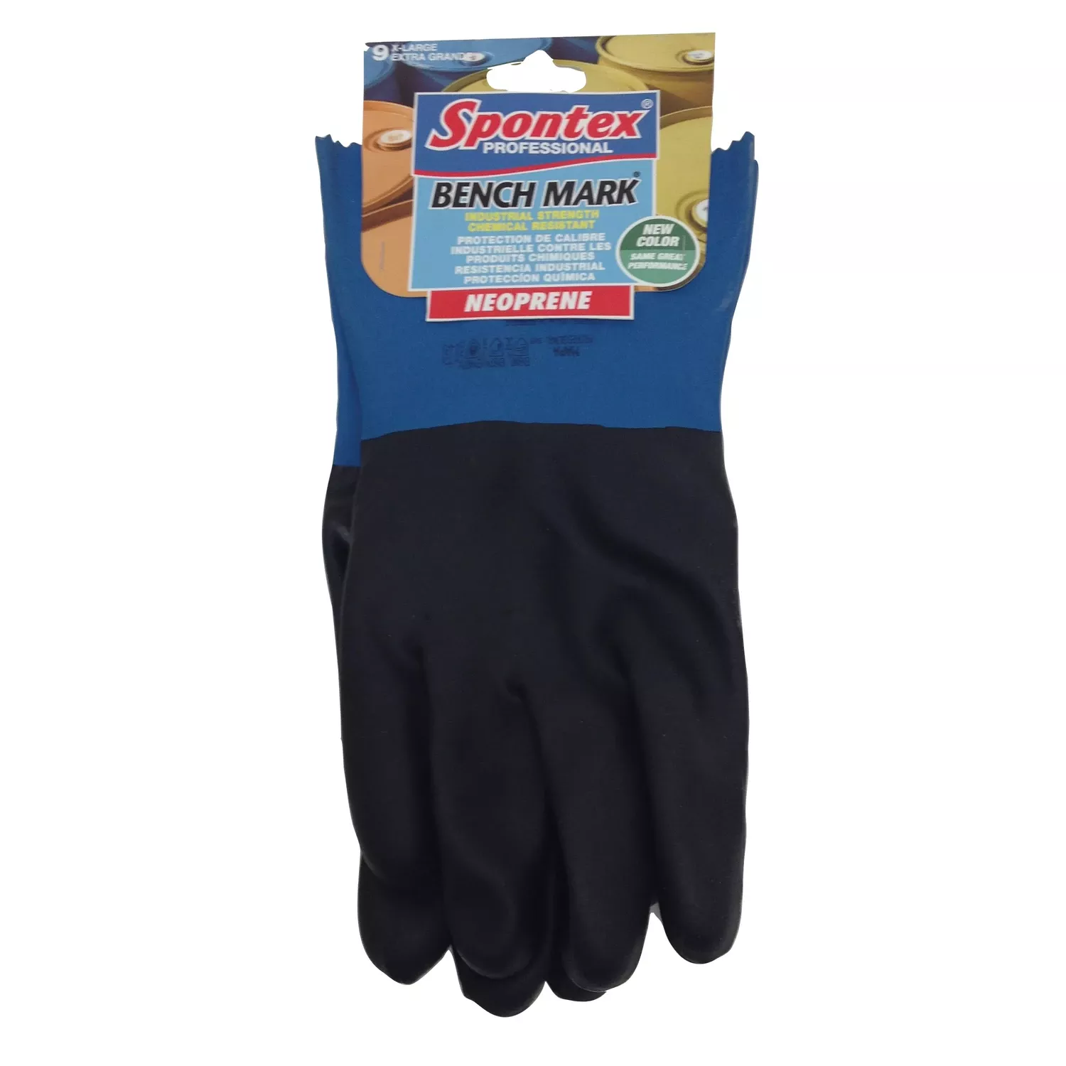 Spontex Bench Mark Neoprene Cleaning Gloves Xl Black 1 Pk