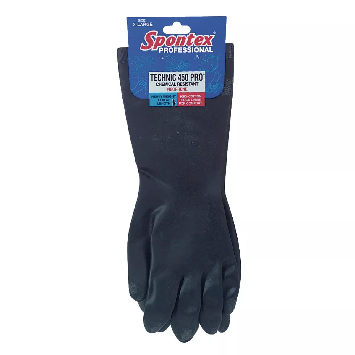 Spontex Technic 450 Latex/neoprene Cleaning Gloves M Black 1 Pk