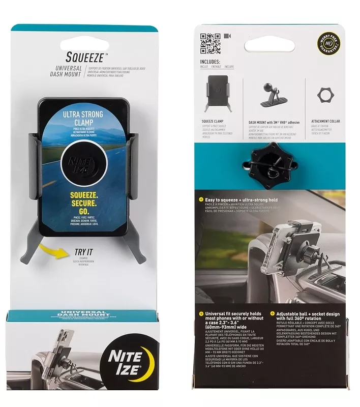 Squeeze Ultra Strong Squeezedash/window Clamp Mount For Universal Devices, Black