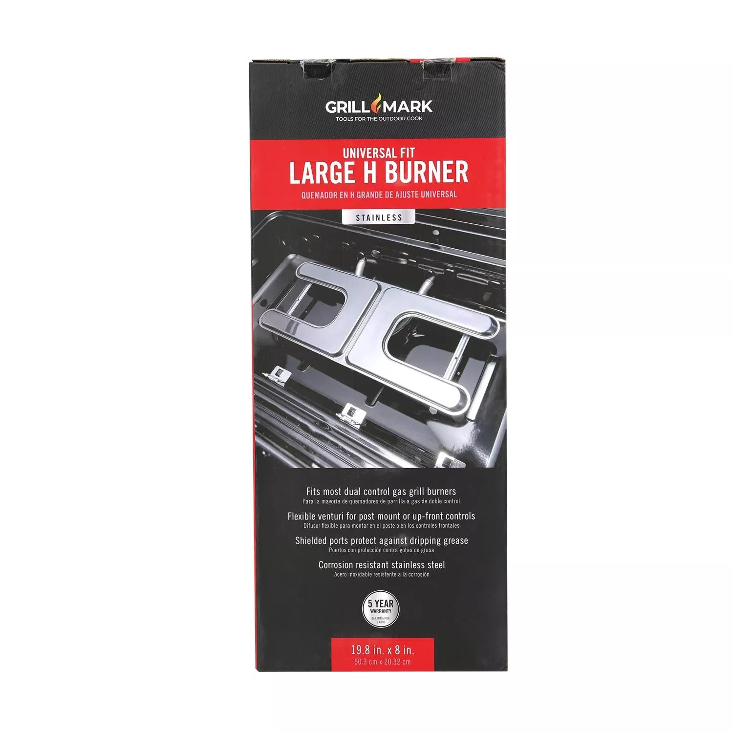 Stainless Steel Grill Burner 19 In. Universal Replacement Part