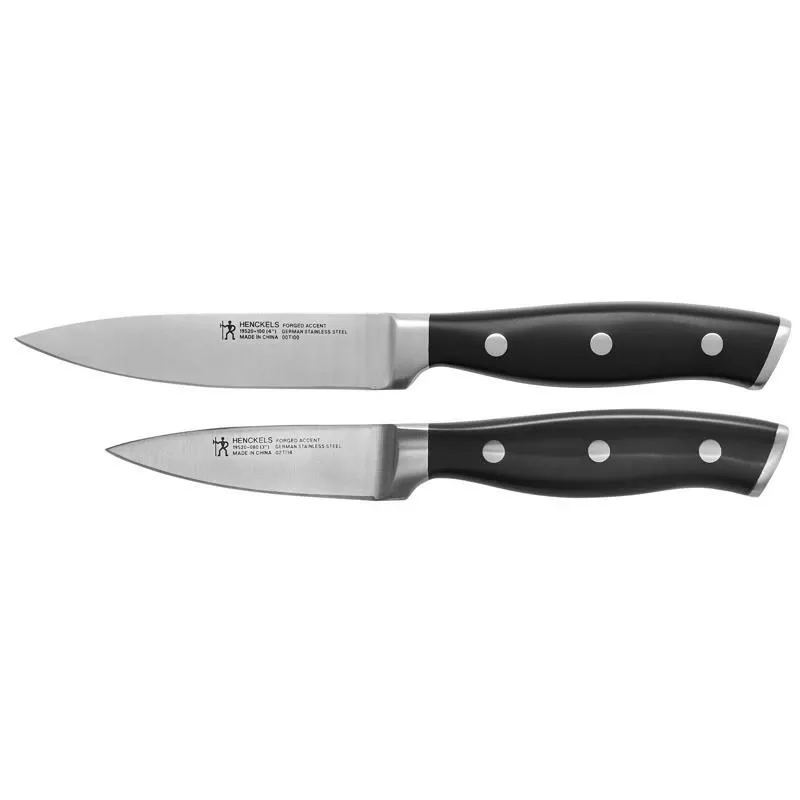 Stainless Steel Paring Knife Set 2 Pieces With Plastic Handles