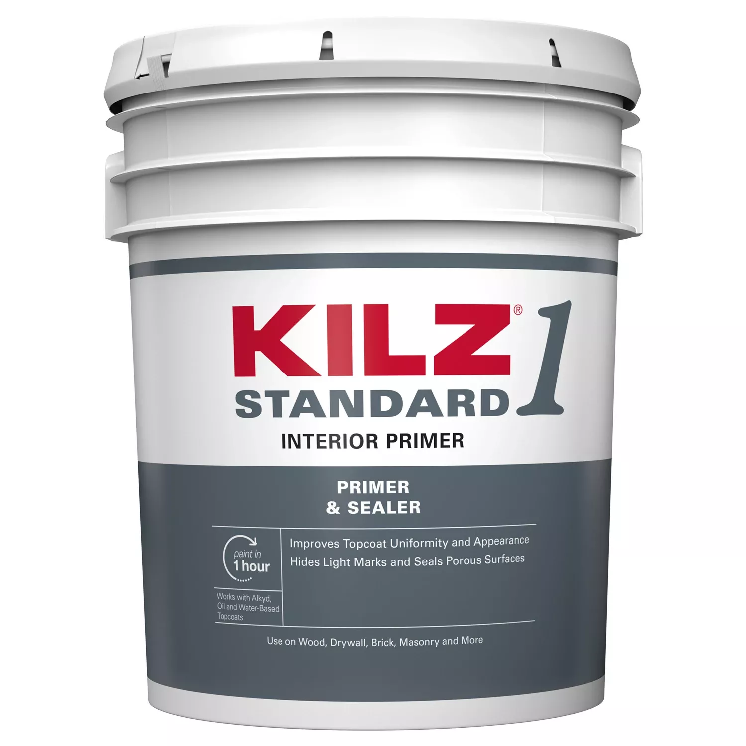 Standard Interior Primer, Water Base, Multi-surface, 5-gallons