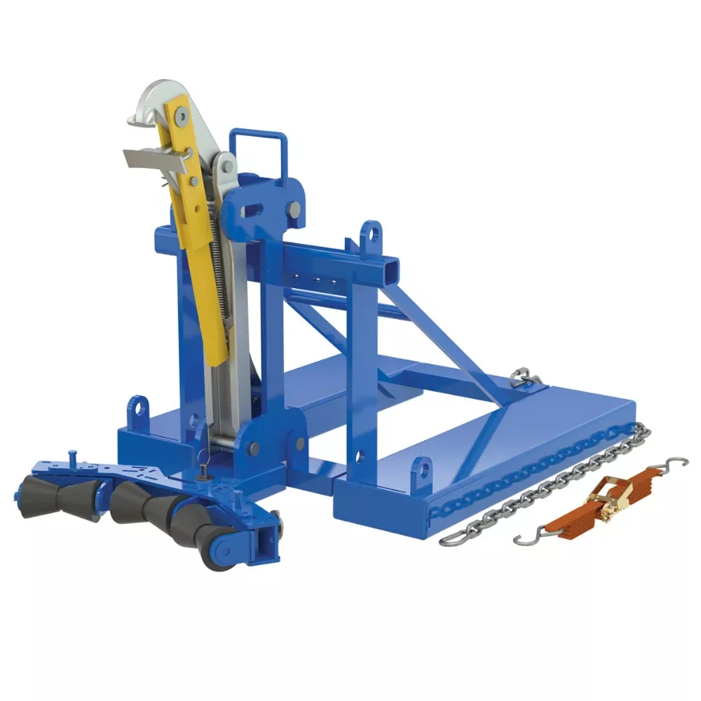 Steel Automatic Eagle Beak Drum Lifter – 1 Drum with Rollers – 1000 Lb. Capacity – FMDL-1-LDS-R3 – Vestil
