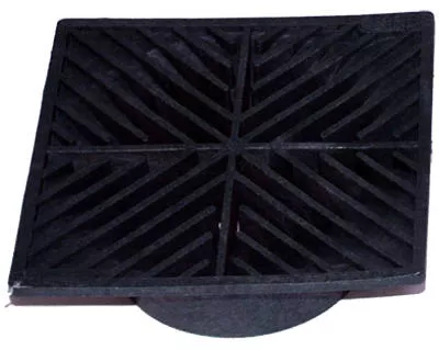 Structural Foam Polyolefin Grate, Black, 6 In. Square