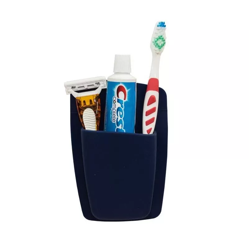 Sttelli Navy Silicone Bathroom Organizer Caddy