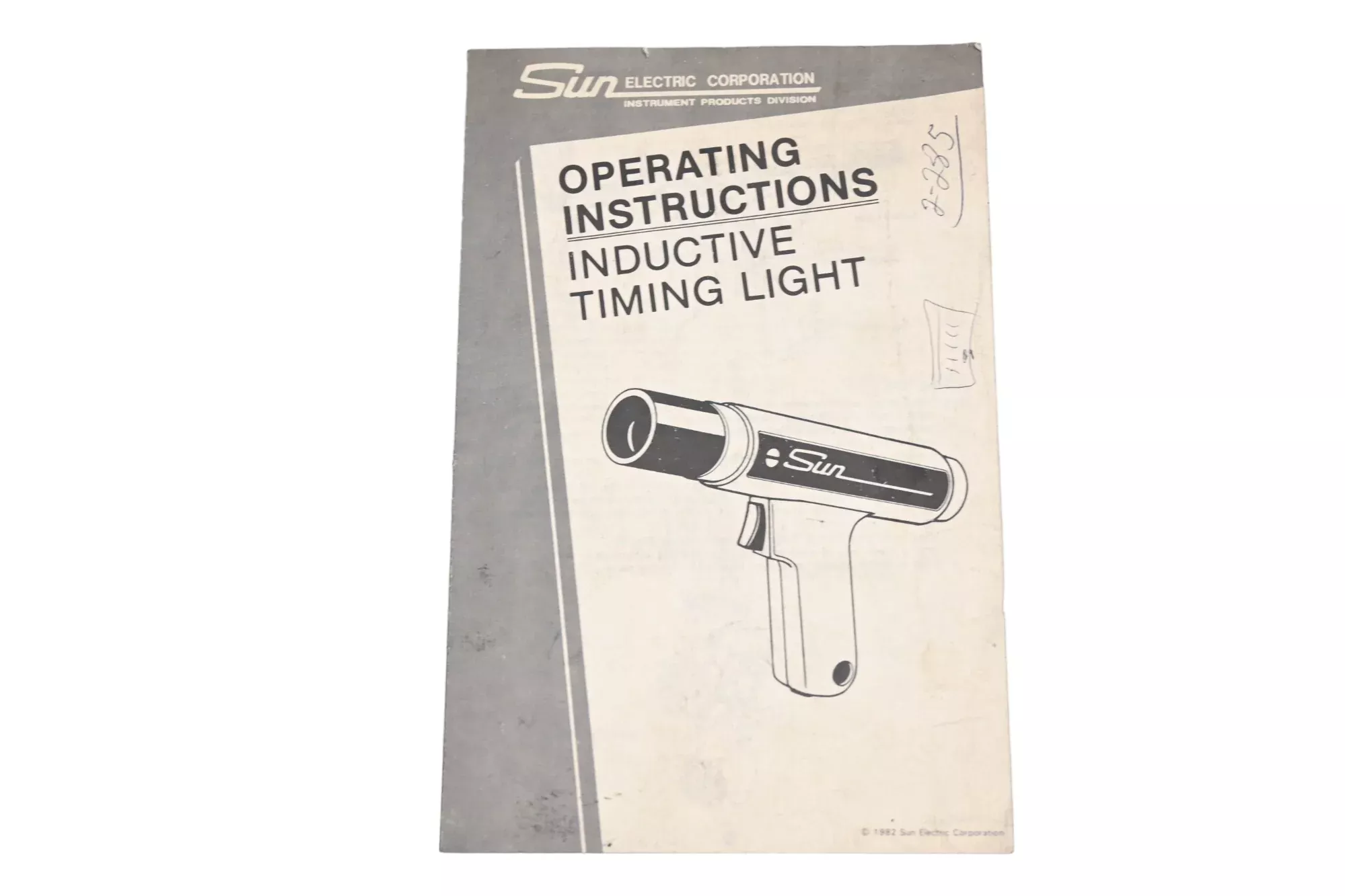 Sun Electric Corporation 0692-5004-1CP 1982 Operating Instructions Inductive Timing Light Manual