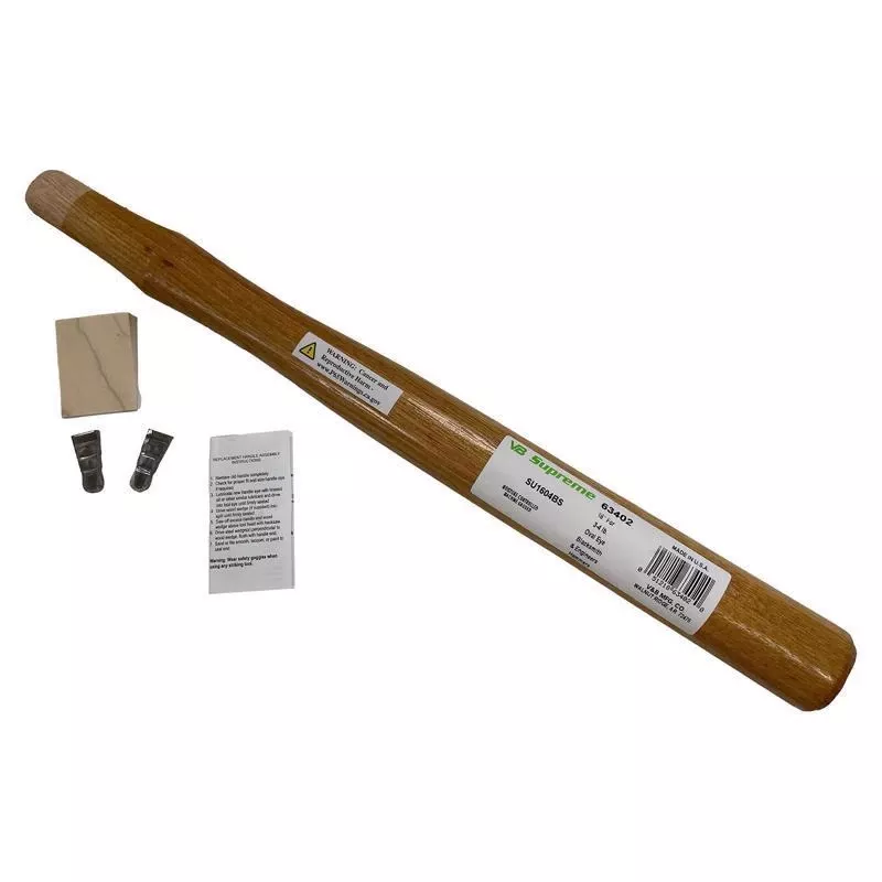 Supreme 16 Inch American Hickory Replacement Handle - 4 Pieces