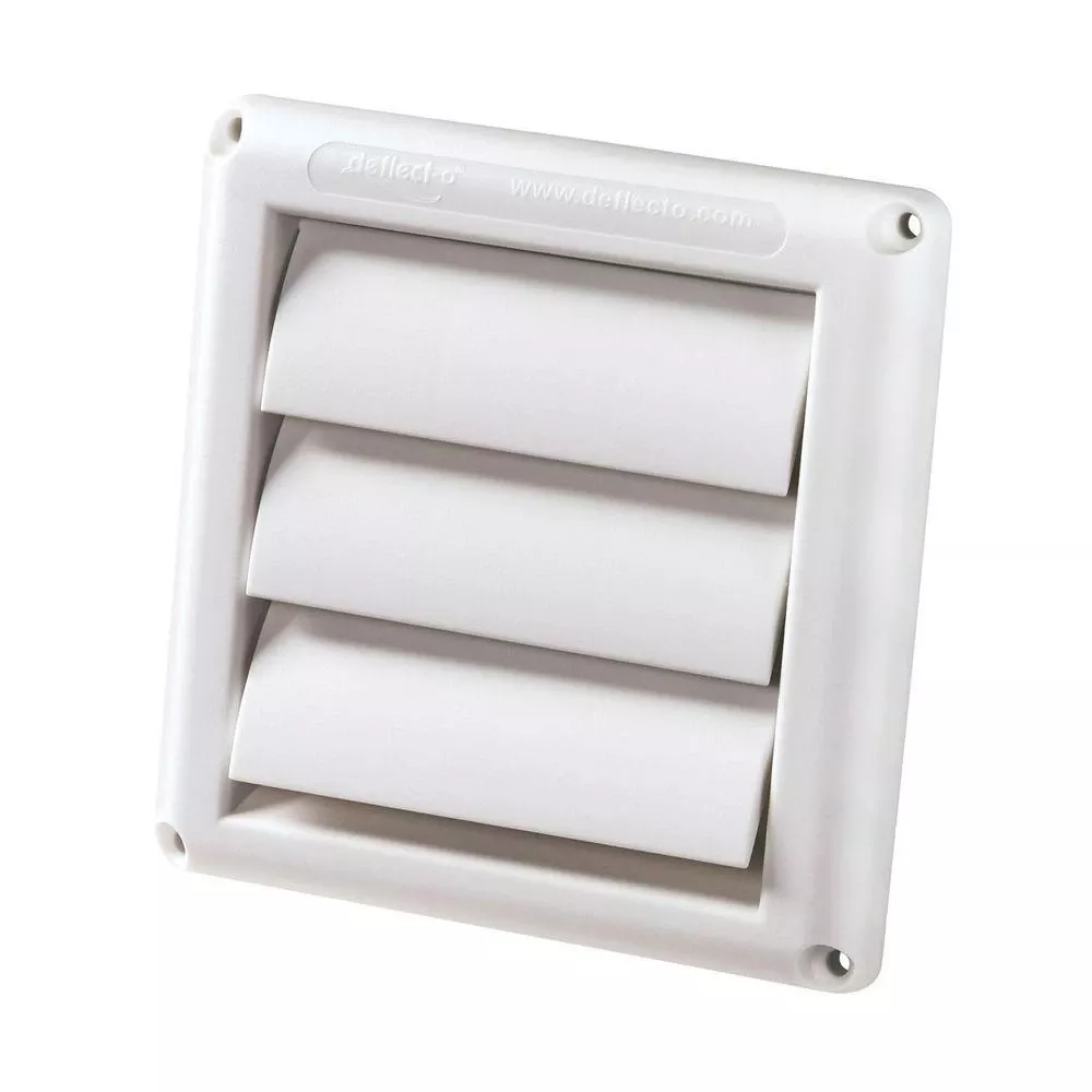 Supurr-vent 4 In. White Plastic Dryer Vent Hood Model Hs4w/18