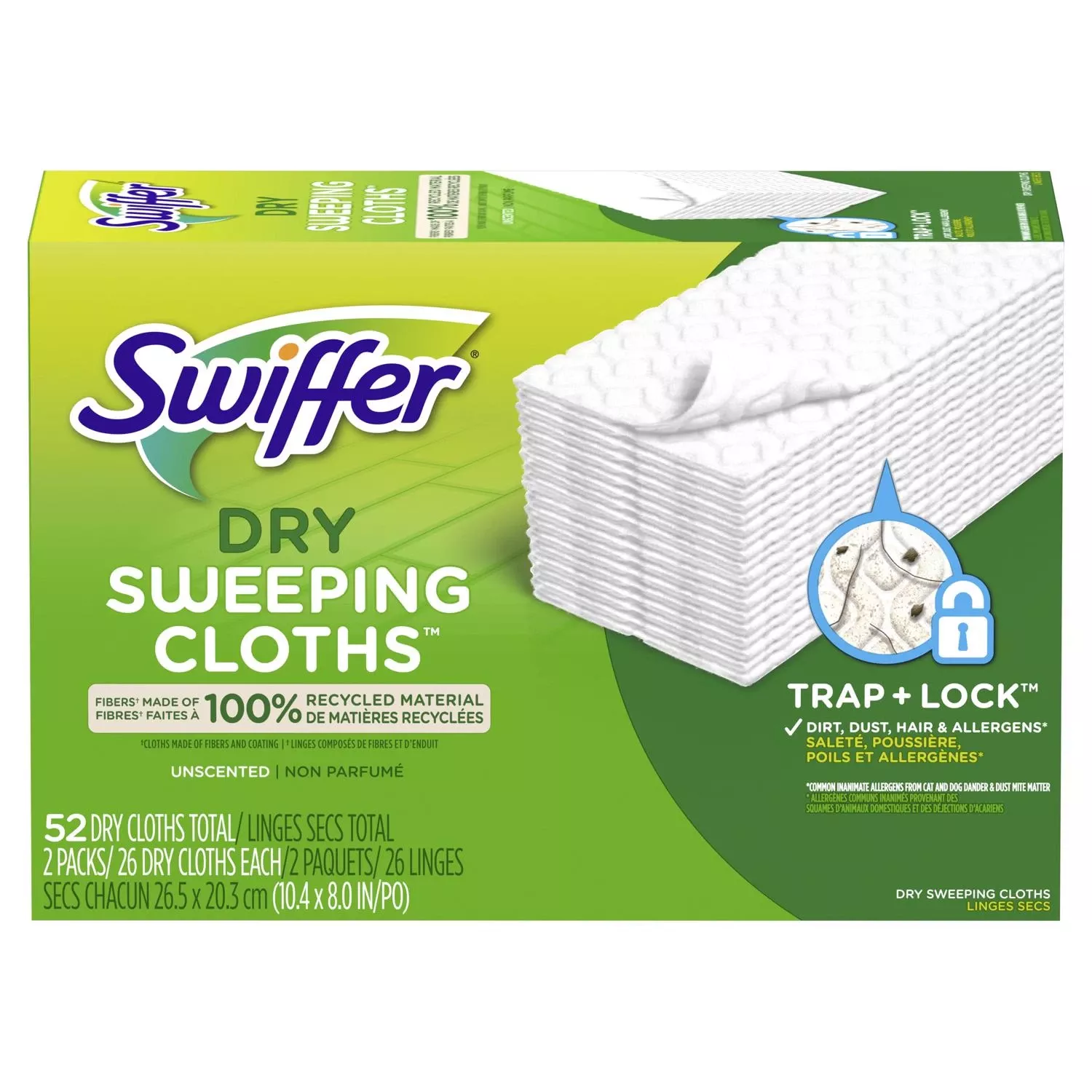 Swiffer Sweeper 5.4 In. Dry Microfiber Dust Mop Refill 52 Pk