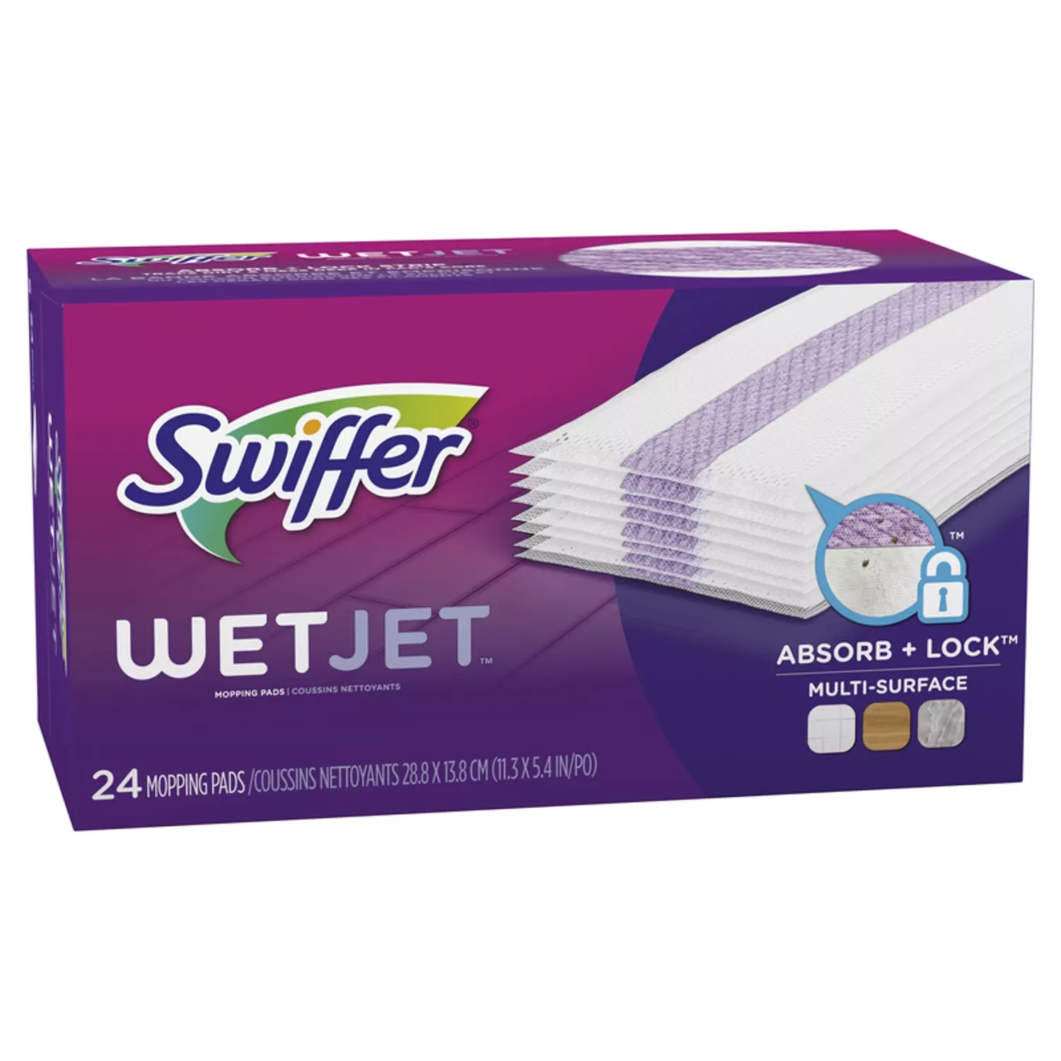 Swiffer Wetjet No Scent Floor Cleaner Refill Pads 24 Pk