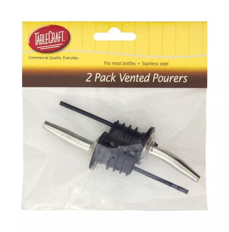 Tablecraft Black/silver Stainless Steel Vented Bottle Pourer