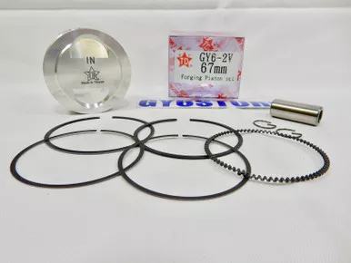 TAIDA 232cc (67mm BORE) FORGED DOME HIGH COMPRESSION PISTON & RINGS SET