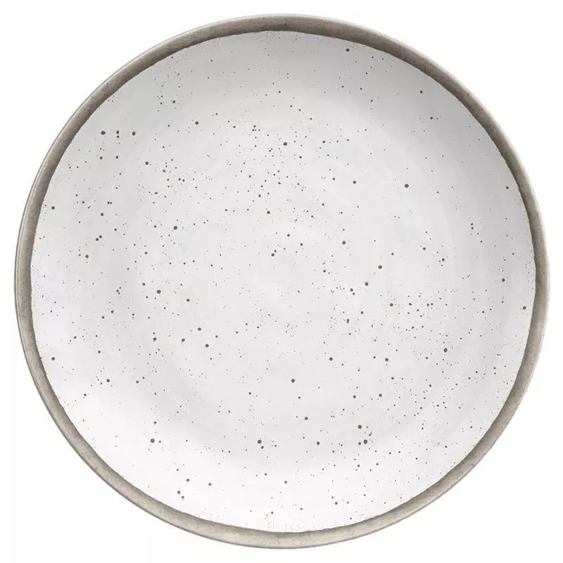 Tarhong Gray/white Melamine Kiln Dinner Plate 1 Each