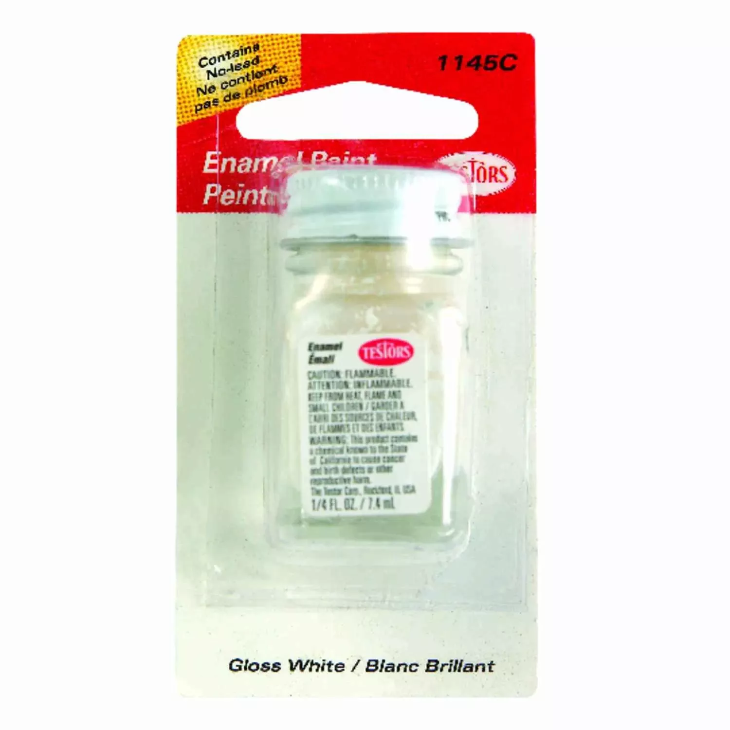 Testors Gloss White Hobby Paint 0.25 Oz