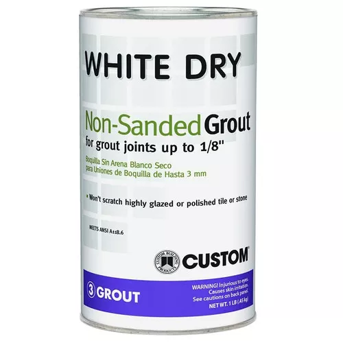 Tile Grout- White- Dry Powder- 1 Lb