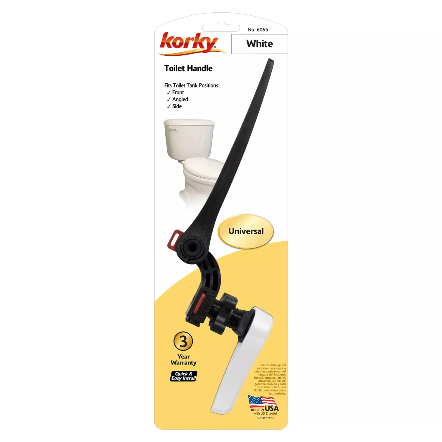 Toilet Flush Handle, White