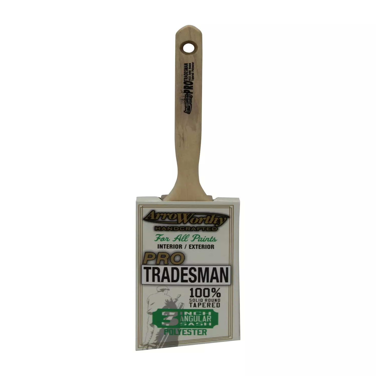 Tradesman 3 In. Angle Paint Brush - Professional Quality For All Paints
